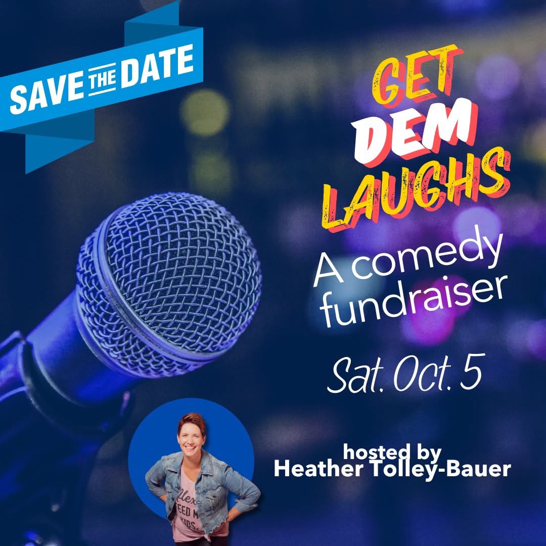 Graphic with details about Get Dem Laughs fundraiser