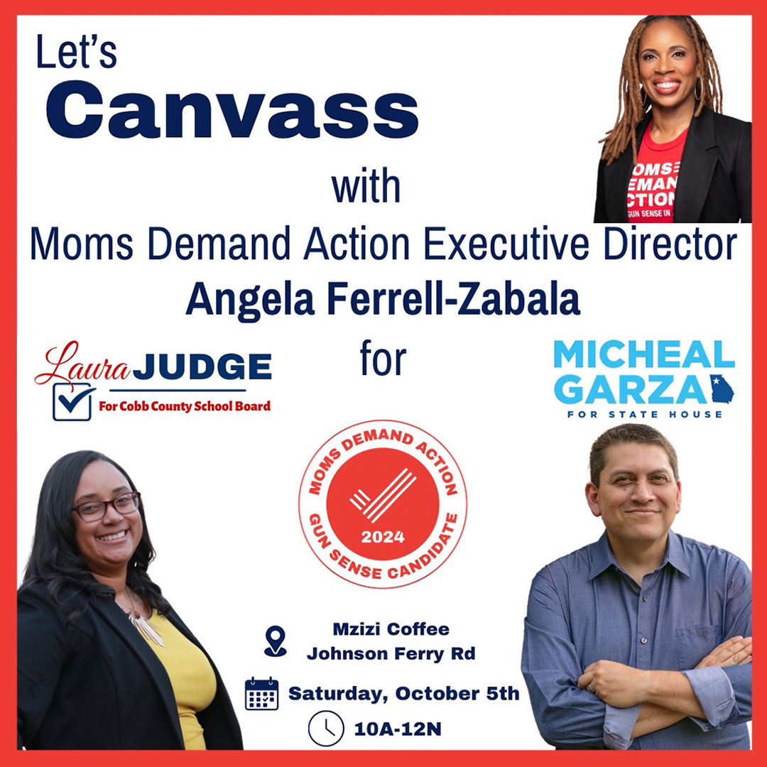 Moms Demand Action Canvass with Executive Director Graphic